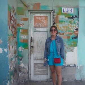 Vintage Bright Blue Sleeveless Jumpsuit